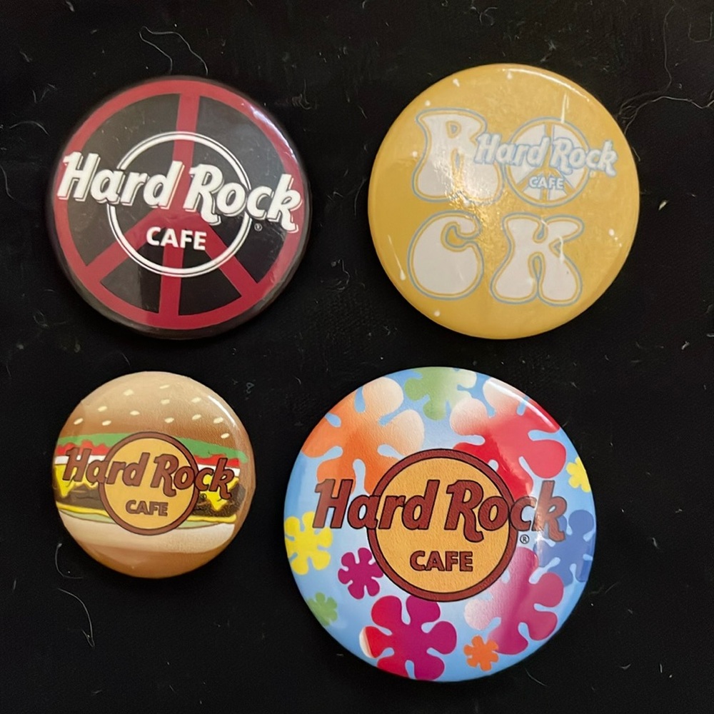 Hard Rock Cafe metal buttons lot 4